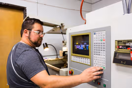 Employee using a computer screen